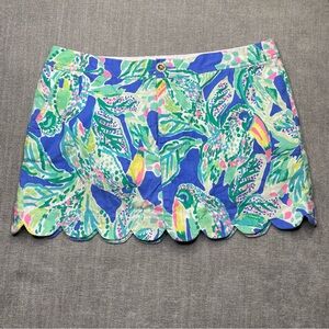 Lilly Pulitzer Lorelei Skort Skirt “Beckon Blue Wake Up Call”- Size 14